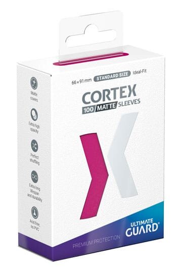 Cortex Sleeves Matte Standard Size (100) - Pink