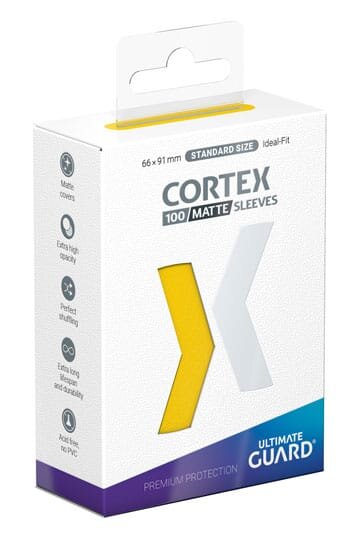 Cortex Sleeves Matte Standard Size (100) - Yellow